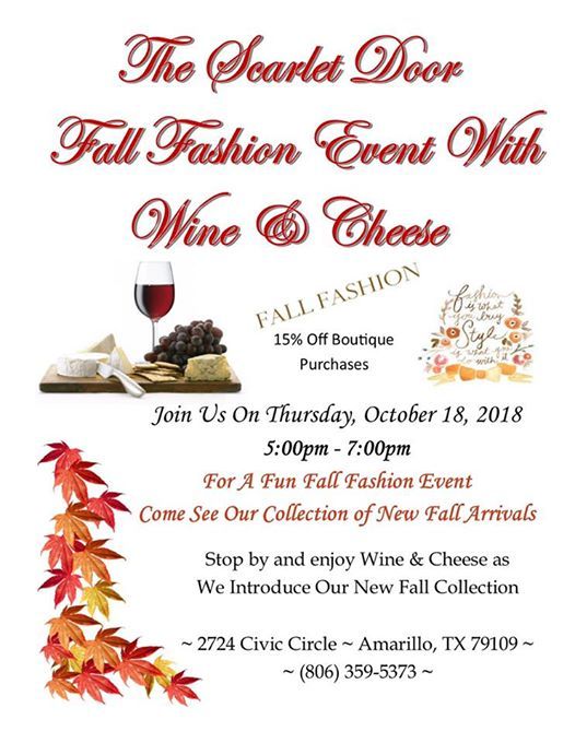 Fall Fashion Event At The Scarlet Door Salon Day Spa Boutique