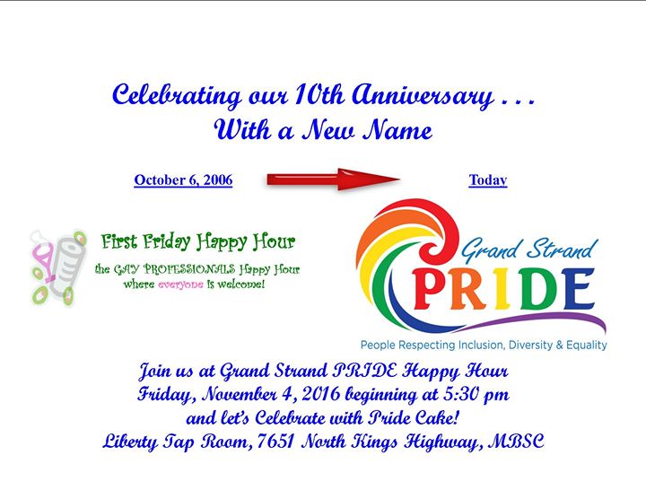 Grand Strand Pride Happy Hour At Liberty Tap Room Myrtle