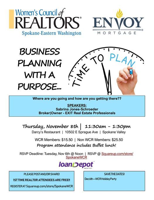 Business Planning With A Purpose At Darcy S 10502 E Sprague Ave