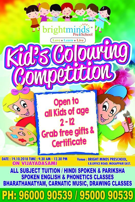 Colouring And Drawing Competition At Mogappair Chennai