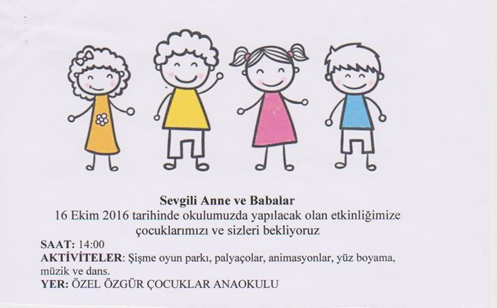 Acilis Doyasiya Eglence At Ozgur Cocuklar Anaokulu Guzelbahce Yelki