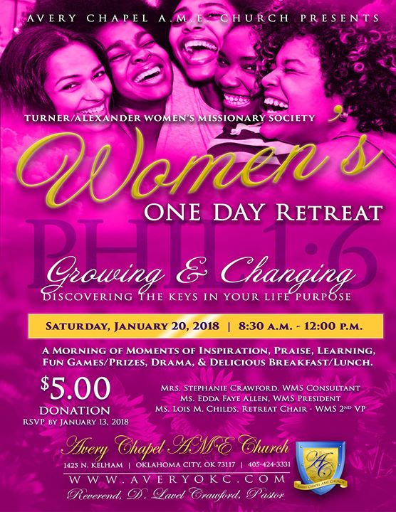 womens one day retreat at avery chapel ame church okc women s retreat flyer template