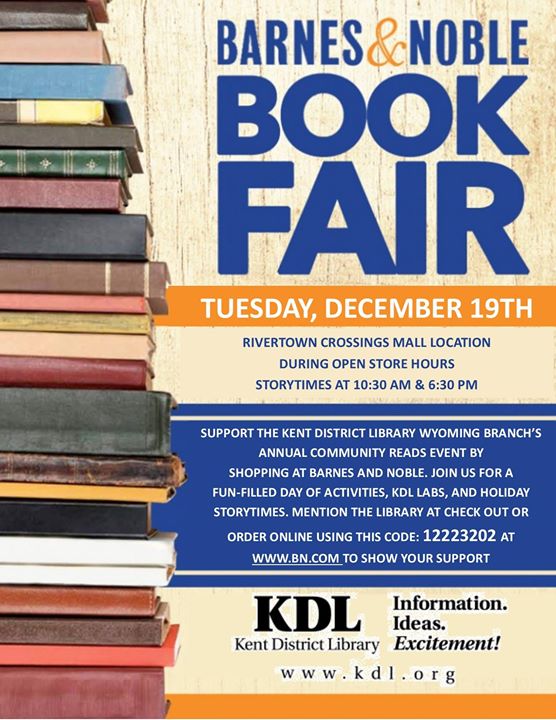 Barnes Noble Book Fair Support Kdl Wyoming Branch At Barnes