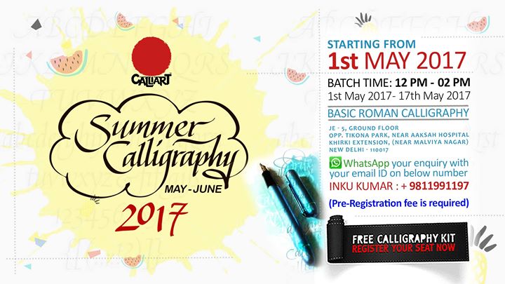 Roman Calligraphy Classes At Calliart Inku Kumar Calligraphy Images, Photos, Reviews