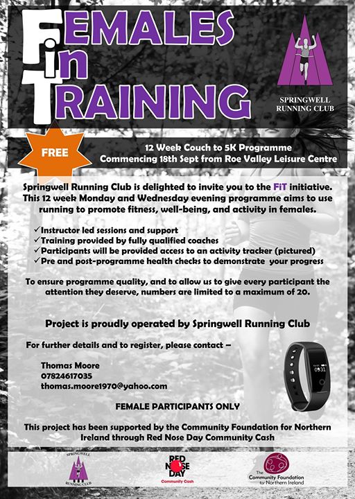 Females In Training Fit 12 Week Couch To 5k Programme At Roe