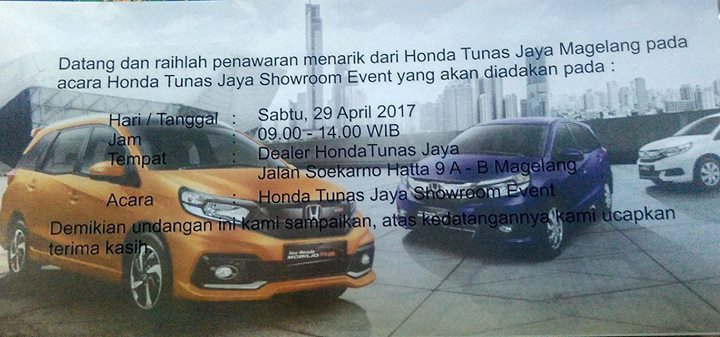 Showroom Event Honda Magelang At Dealer Honda Magelang
