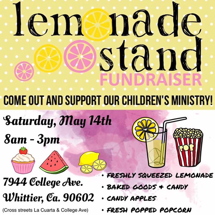 Lemonade Stand Fundraiser at 7944 College Ave. Whittier ...