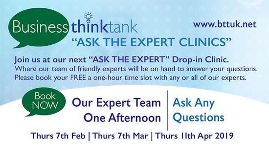 Ask Experts Free One On One >> Business Think Tank Drop In Ask The Expert Clinic 7th February Ask Experts Free One On One >> Business Think Tank Drop In Ask The Expert Clinic 7th February