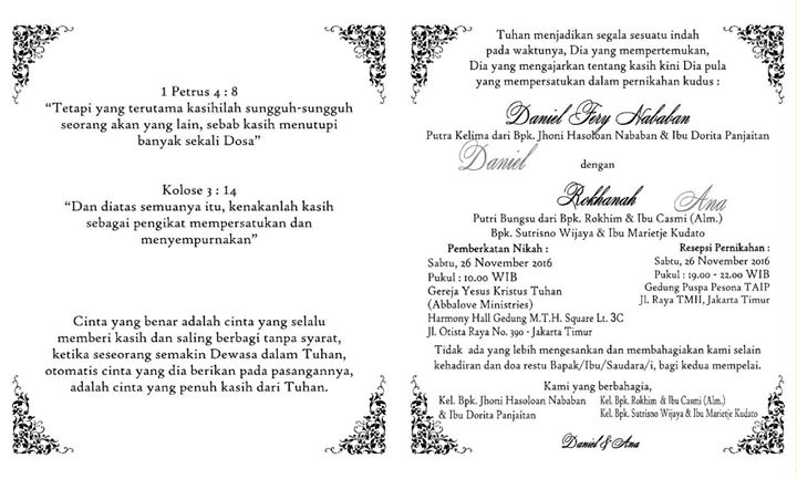 Wedding Daniel Ana At Gedung Puspa Pesona Taman Anggrek