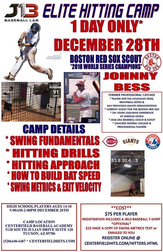 Jb13 Elite High School Hitting Camp At Centerfield Baseball