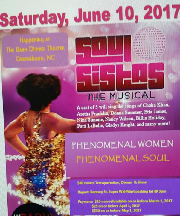 Soul Sistas The Musical At Barn Dinner Theatre Greensboro