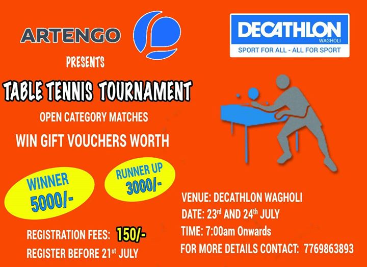 Table Tennis Tournament at Decathlon Wagholi, Pune