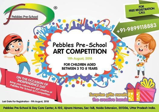 Art Drawing Competition At Pebbles Pre School Day Care Center