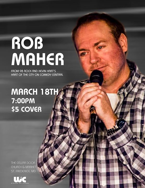 Rob Maher Headlines Cellar Doors Sunday Night Comedy Show At