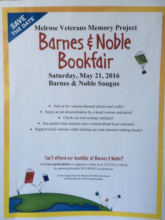 Melrose Veterans Memory Project Book Fair At Barnes Noble Saugus