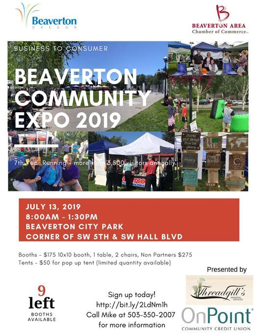 Beaverton Community Expo, Beaverton Area Chamber of Commerce, July 13