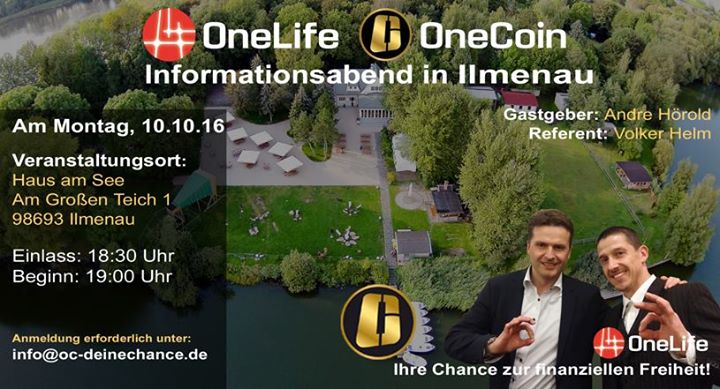 Infoabend Onelife Onecoin At Haus Am See Ilmenau Ilmenau