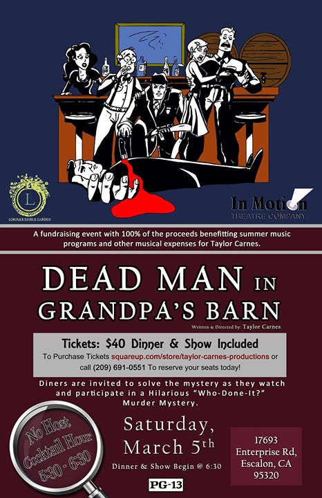 Dead Man In Grandpas Barn A M Der Mystery Fundraiser Dinner At