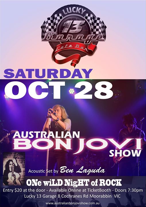 Australian Bon Jovi Show Live At Lucky 13 Garage Macdonnell Shire