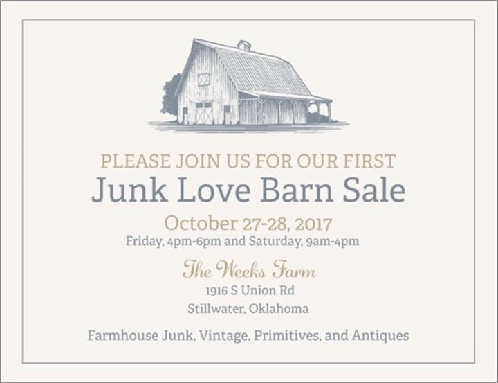 Junk Love Barn Sale At The Weeks Farm Stillwater