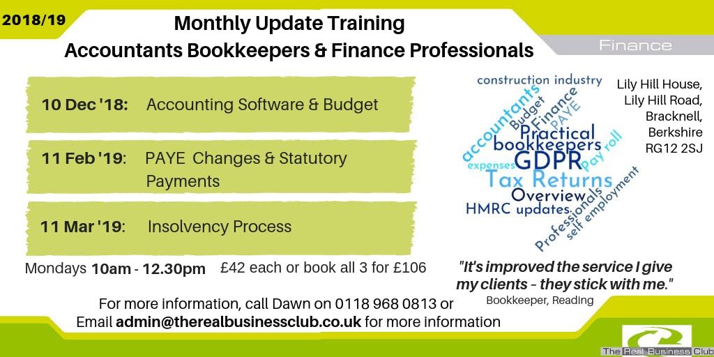 accounting software budget updates