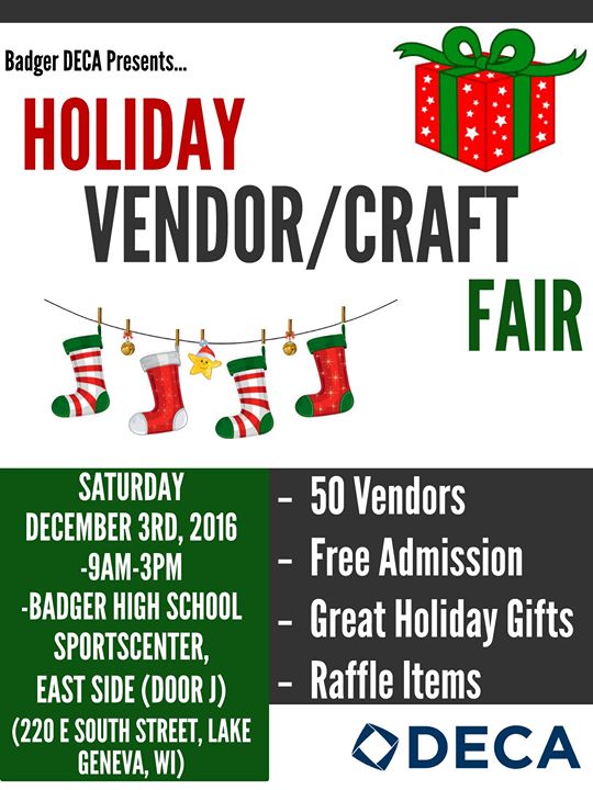 Vendor and Craft Fair at Badger High School, Lake Geneva