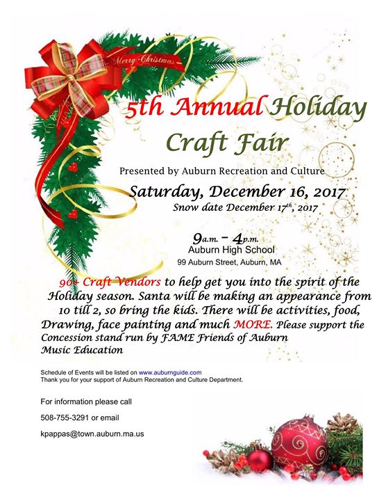 5th Annual Holiday Craft Fair at Auburn High School (Massachusetts), Auburn