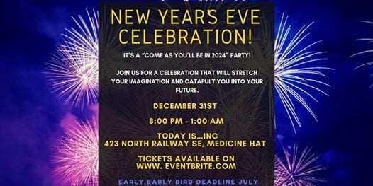Vuurwerk exploding himlen lucht hemel columbus explosion exploderen narcissist arthouse New Years Eve - Party Like Its 2024 at 423 N Railway St, Medicine Hat