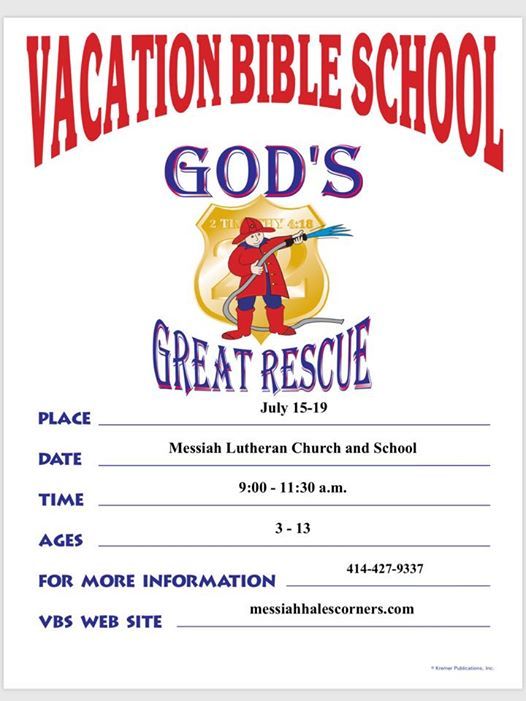 Vacation School At Messiah Lutheran Church Hales Corners