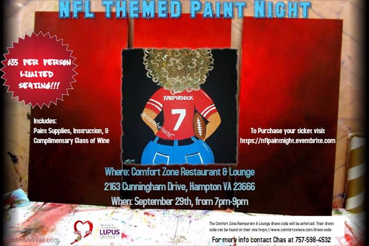 Nfl Paint Night At Comfort Zone Restaurant Lounge Hampton