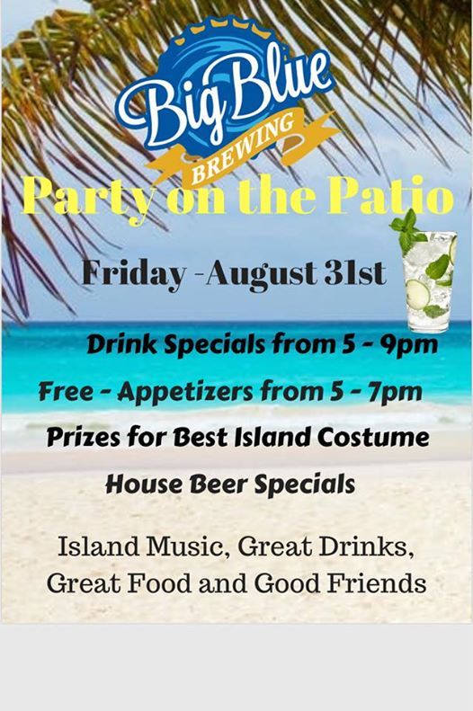 island themed patio party this friday at 5pm florida