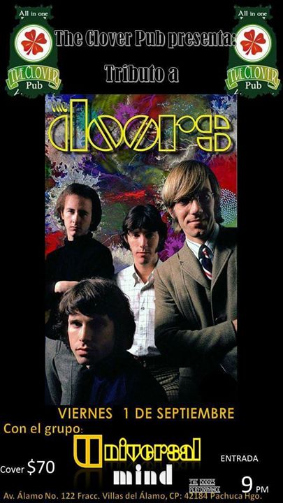 Tributo A The Doors Por Universal Mind En The Clover Pub At The