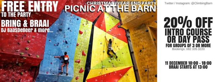 Picnic At The Barn Climbing Specials Bring Braai 11 Dec