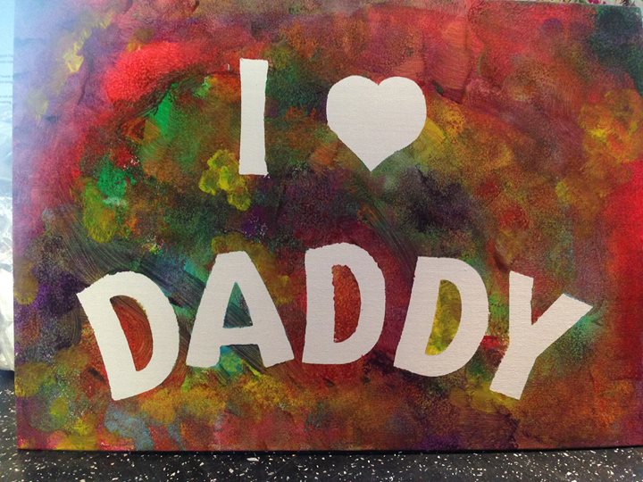 Fathers Day Baby Canvas Painting at The Codsall Hive, Arts & Crafts cafe and Ceramics Studio ...