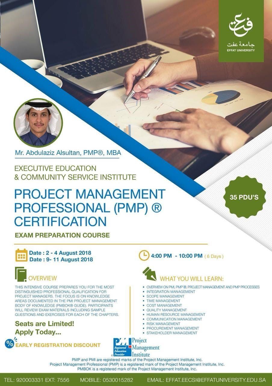Project Management Professional Certification Course At Effat