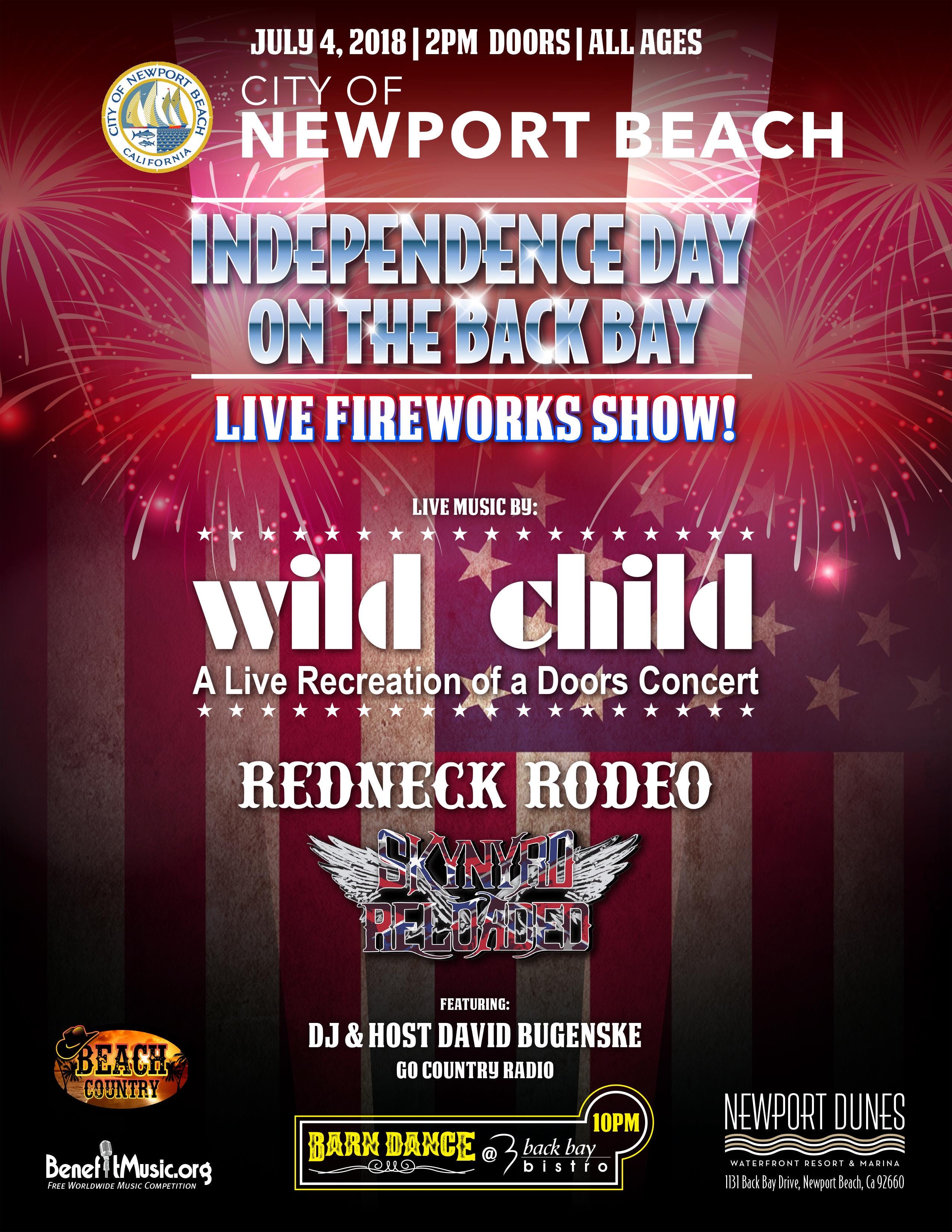 Independence Day On The Back Bay Featuring Wild Child Doors