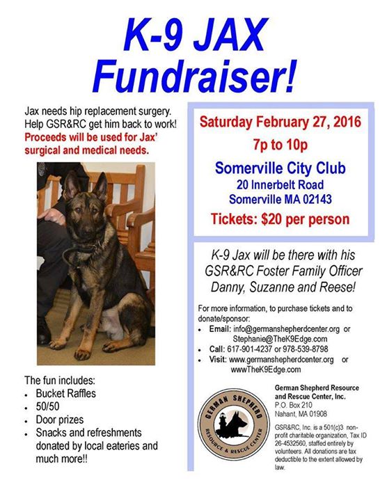 K9 Jax Fundraiser at Somerville City Club, Somerville