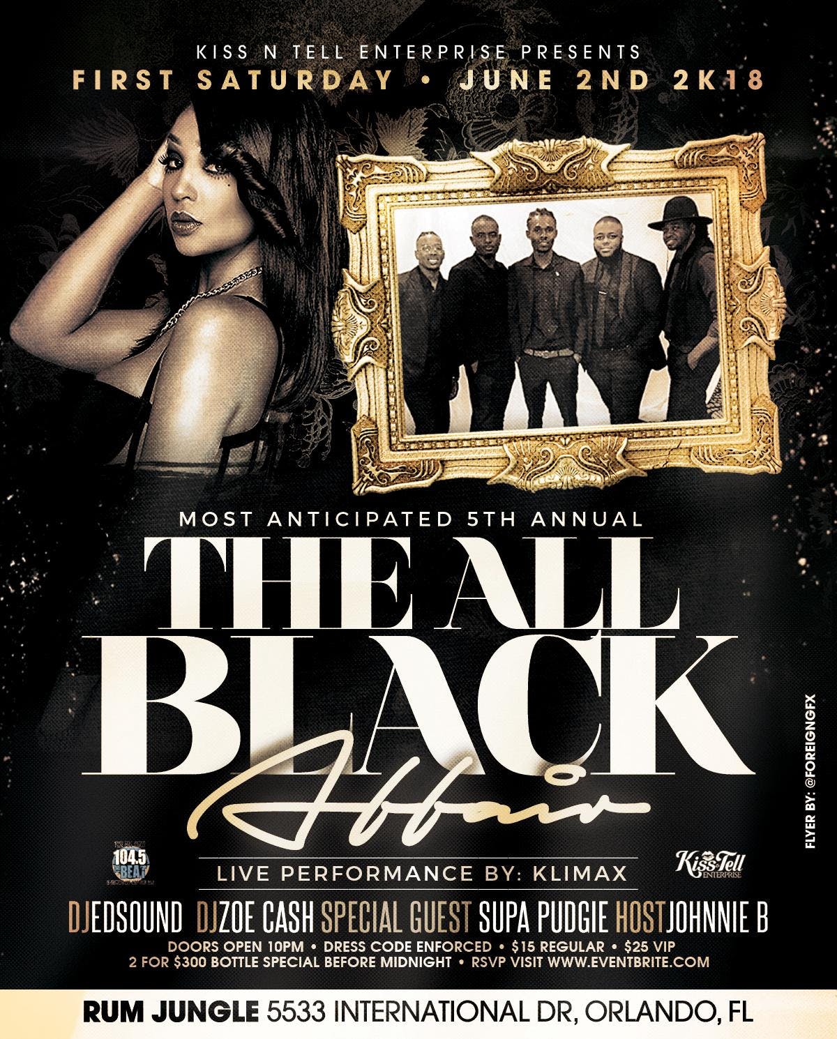 kiss n tell 5th annual all black affair at rumjungle orlando