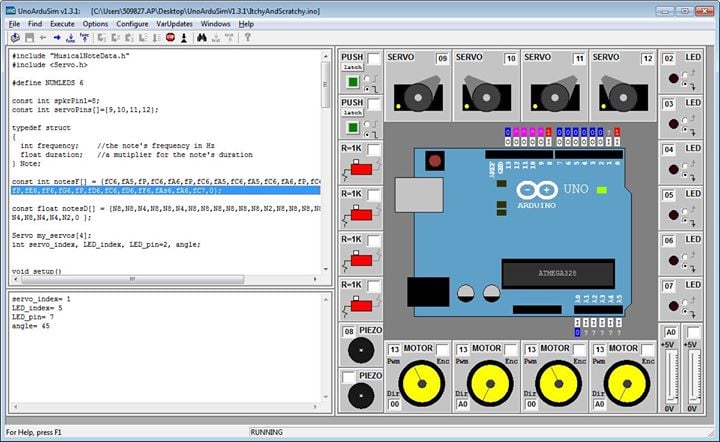 UnoArduSim Programa Simulador De La Tarjeta Arduino, Para Experimentar ...