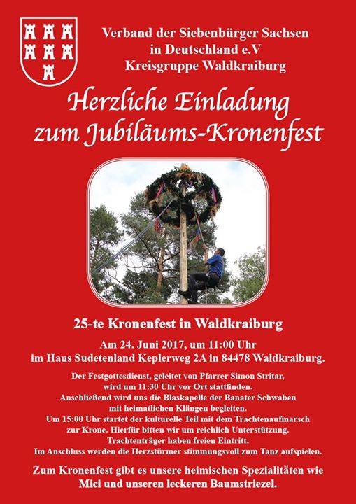 25 Tes Jubilaums Kronenfest In Waldkraiburg At Haus Sudetenland