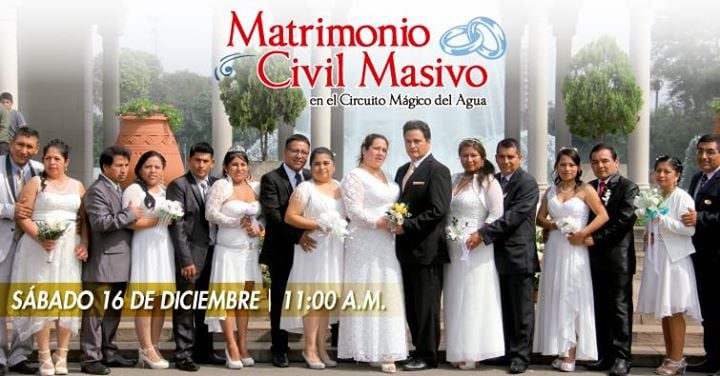 Matrimonio Civil Masivo at Circuito Mágico del Agua del Parque de la ...