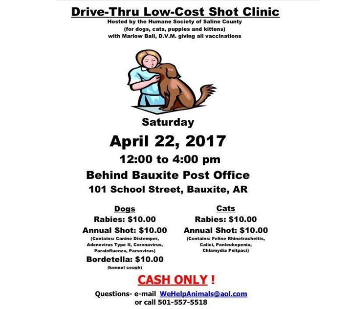 Drive Thru Low Cost Shot Clinic Hosted By The Humane Society Of