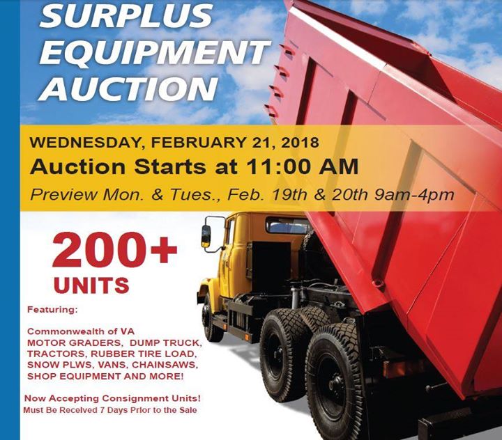 Surplus Equipment Sale Public Sale At Manheim Harrisonburg
