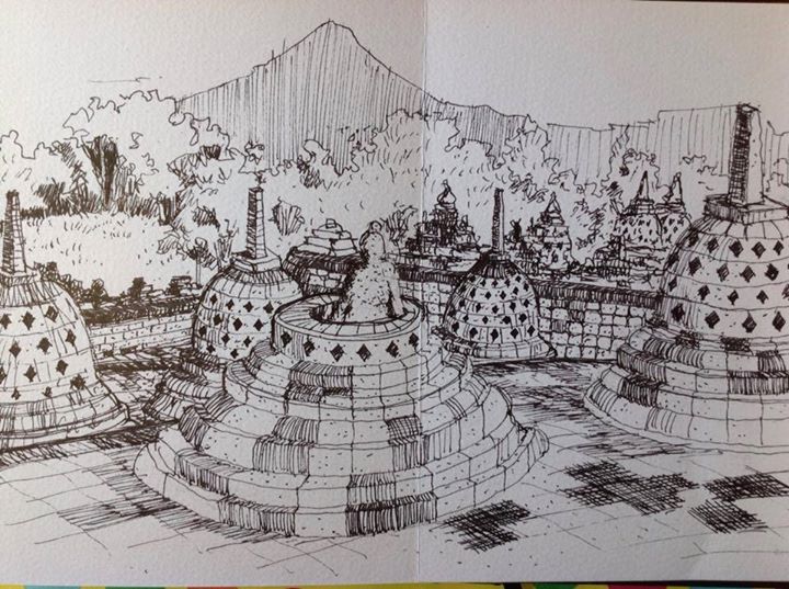 Fantastis 21+ Gambar Candi Borobudur Sketsa - Sugriwa Gambar