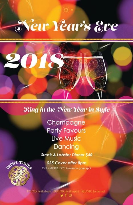 New Years Eve 2018 at Irish Times Pub, Victoria