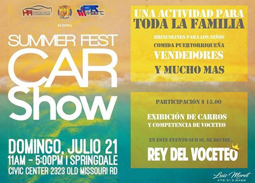 Summer Fest Car Show Springdale Civic Center July 21 2019 AllEvents in