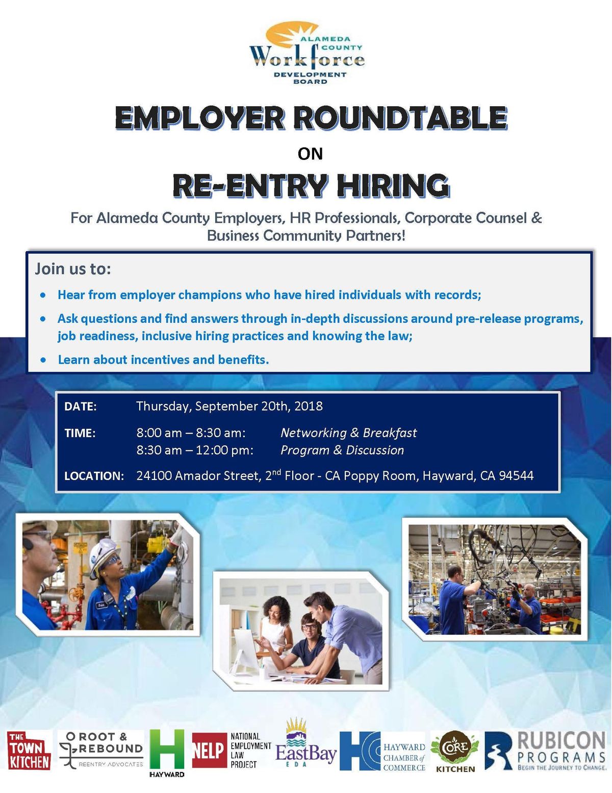 Employer Roundtable On Re Entry Hiring Hayward Employer Roundtable On Re Entry Hiring