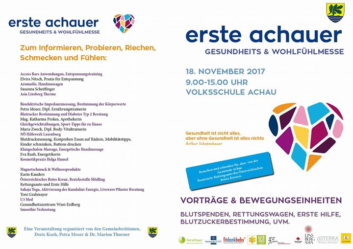 1 Achauer Gesundheits Und Wohlfuhlmesse At Volksschule Achau Achau