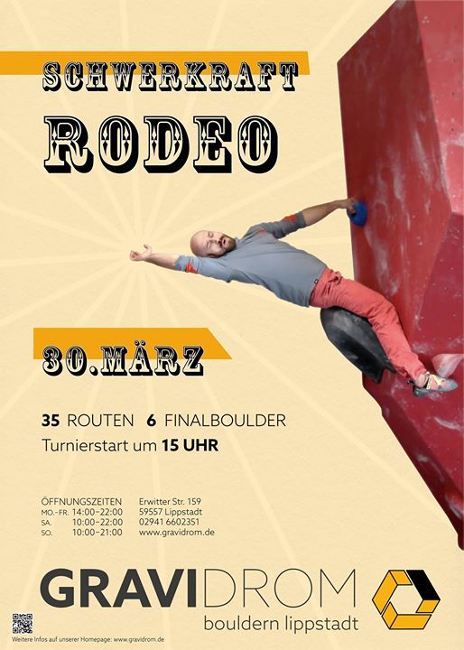 Fun-Wettkampf Schwerkraft-Rodeo im Gravidrom