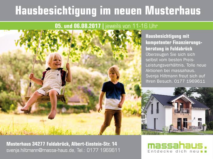 Beratung Besichtigung Im Massa Musterhaus Fuldabruck At Massa